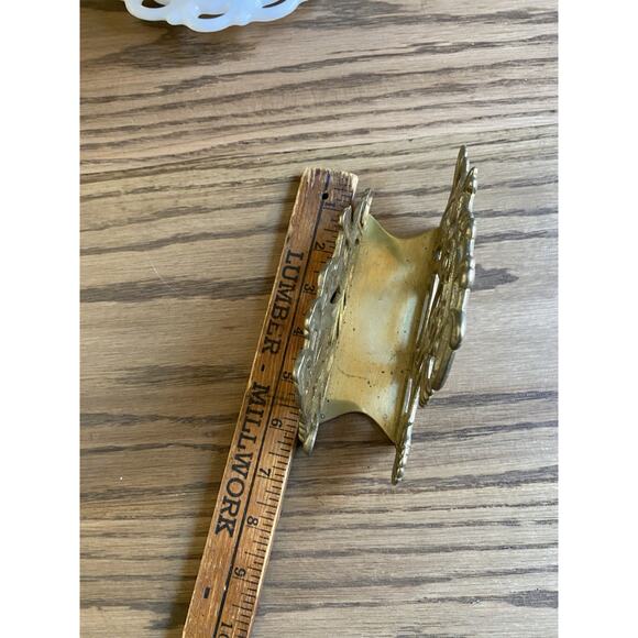 Vintage Brass Napkin Holder Letter Holder Solid Brass Art Nouveau Ornate Brass - Picture 6 of 7